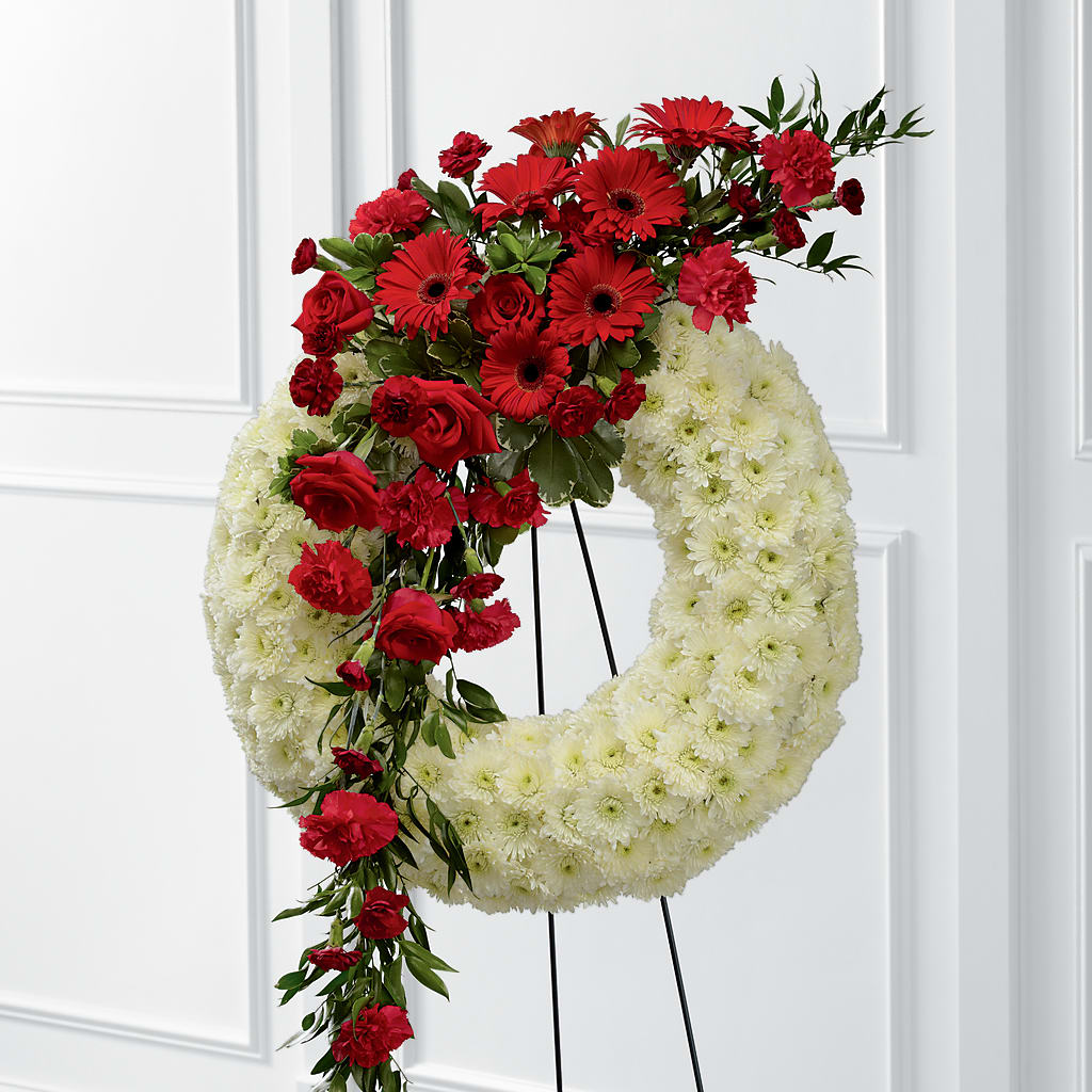 Graceful Tribute Wreath – KAREN'S FLOWER KOTTAGE, Hayward CA