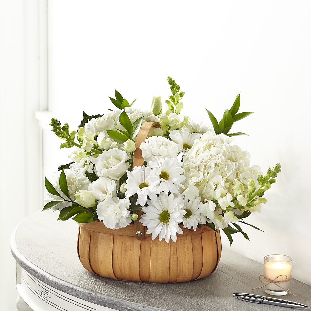 Pure Ivory Basket – KAREN'S FLOWER KOTTAGE, Hayward CA