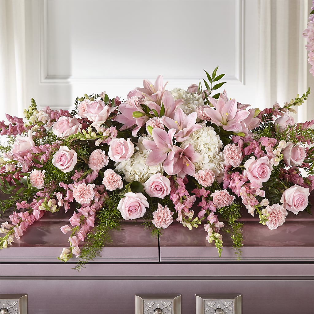 Life & Remembrance Casket Spray – KAREN'S FLOWER KOTTAGE, Hayward CA