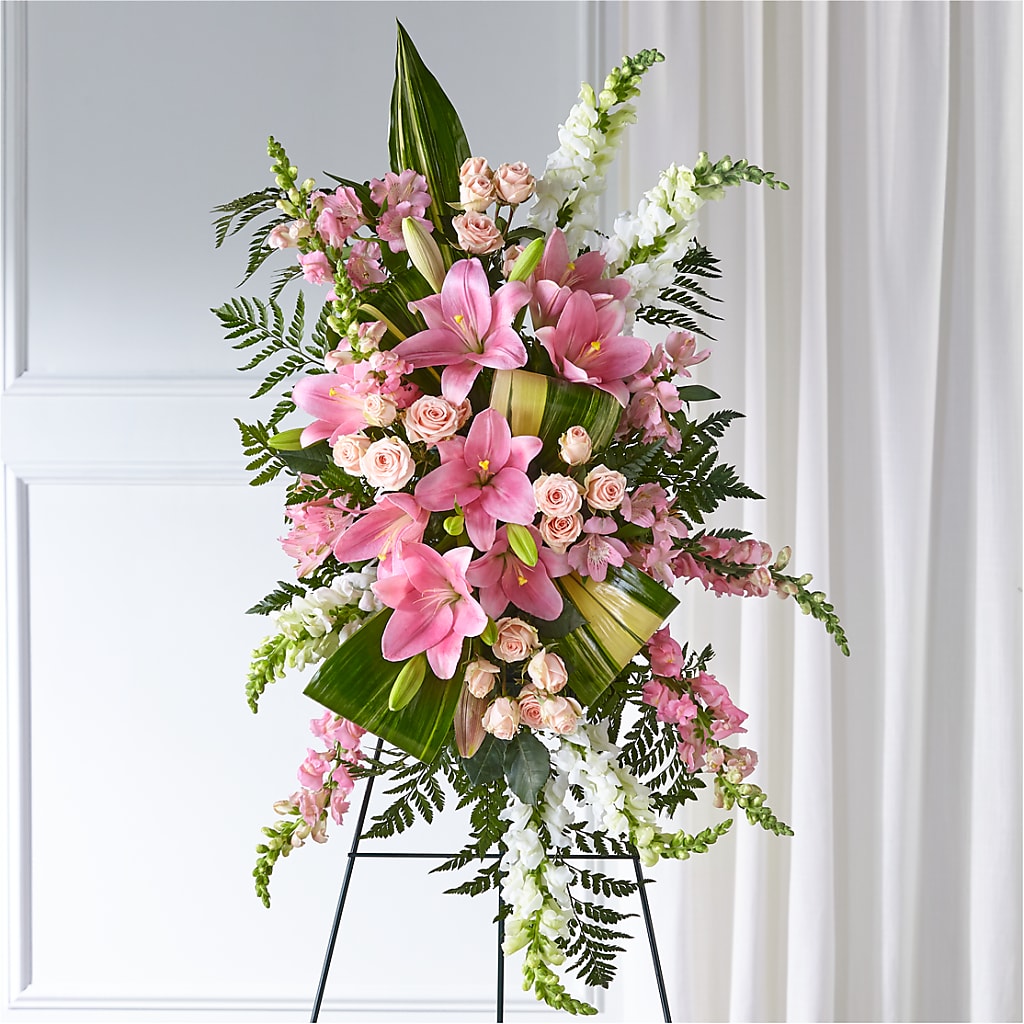 Elegant Embrace Standing Spray – KAREN'S FLOWER KOTTAGE, Hayward CA