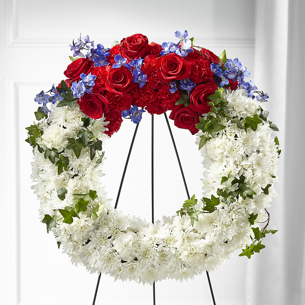 Patriotic Passion Wreath – KAREN'S FLOWER KOTTAGE, Hayward CA