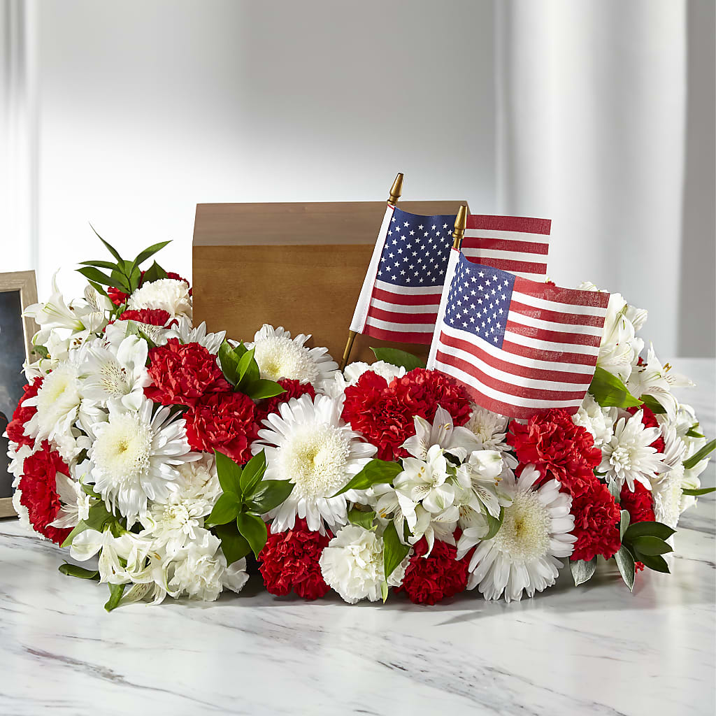 Spirit of Patriotism Cremation Adornment – KAREN'S FLOWER KOTTAGE, Hayward CA