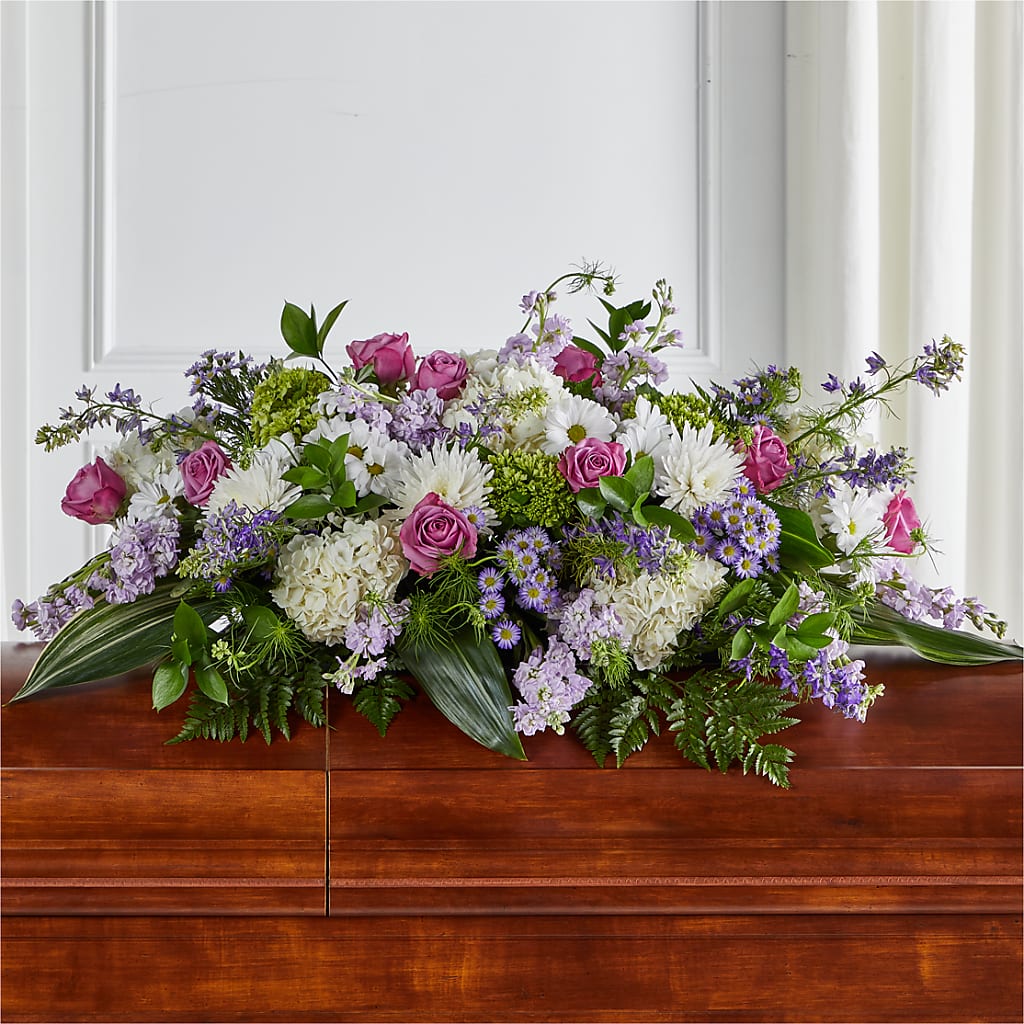 Meadows of Serenity Casket Spray – KAREN'S FLOWER KOTTAGE, Hayward CA