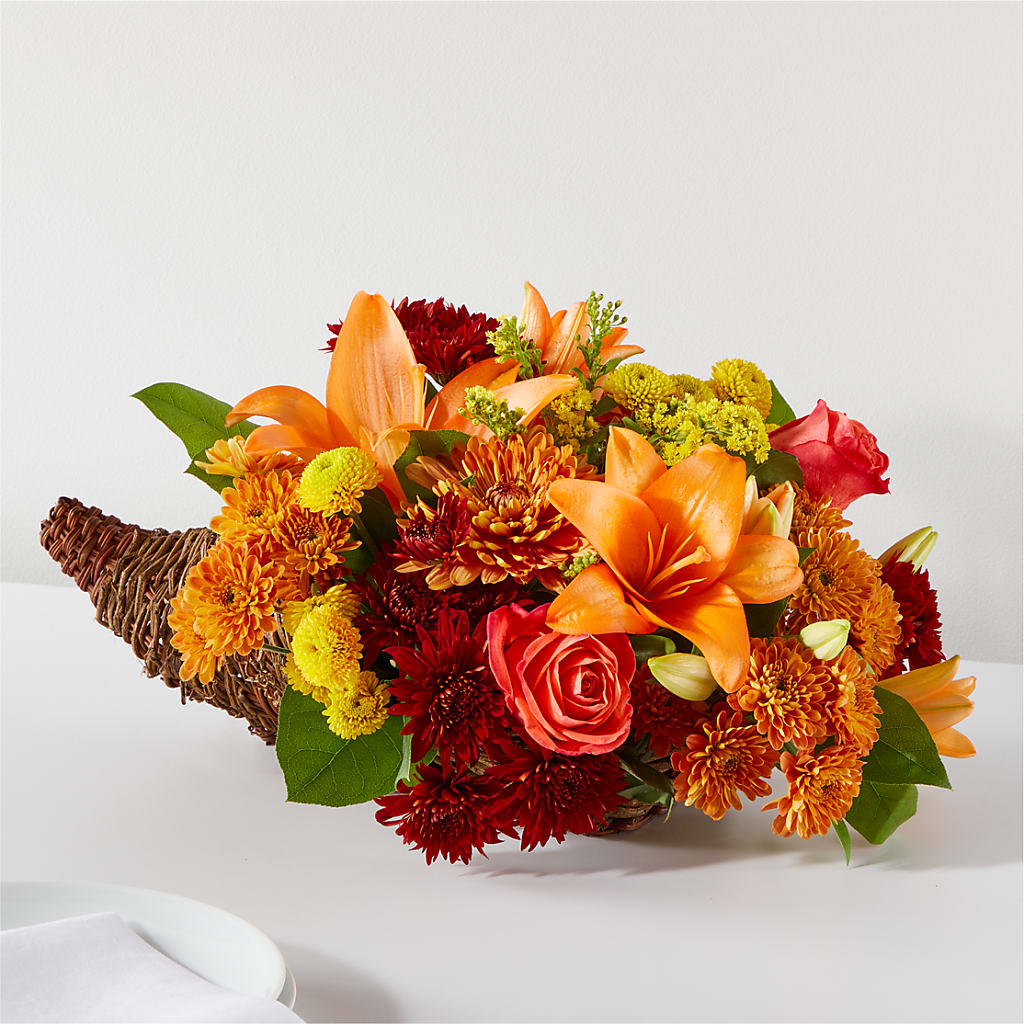 Bouquet of Blessings Cornucopia – KAREN'S FLOWER KOTTAGE, Hayward CA