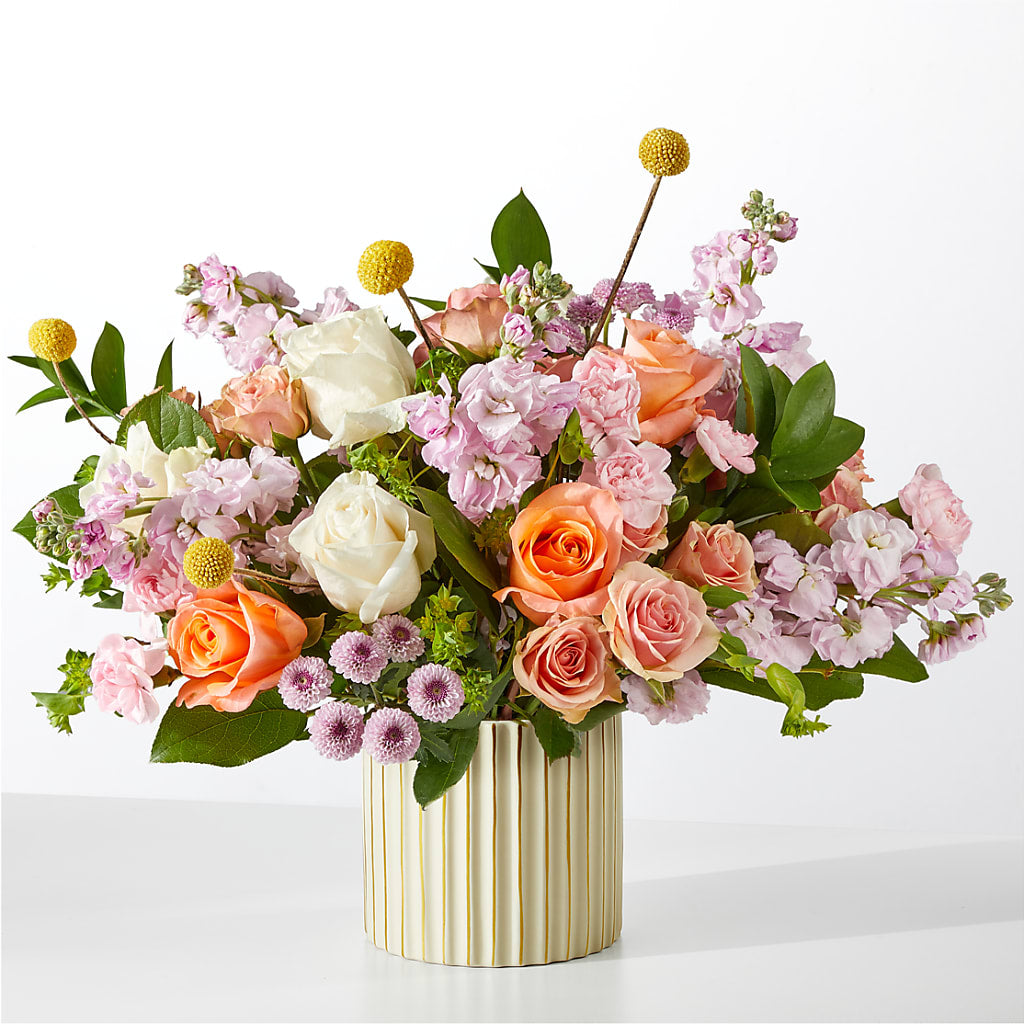 French Market Bouquet with Ivory Vase – KAREN'S FLOWER KOTTAGE, Hayward CA