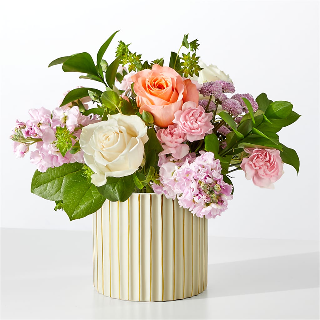 French Market Bouquet with Ivory Vase – KAREN'S FLOWER KOTTAGE, Hayward CA