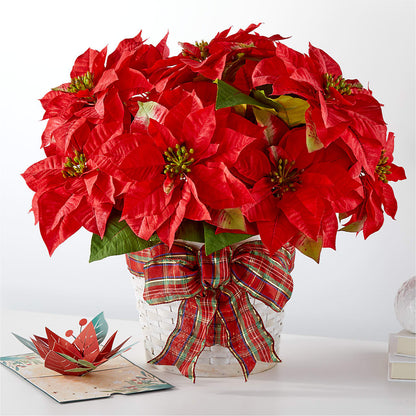 Happiest Holidays Poinsettia and Lovepop Card – KAREN'S FLOWER KOTTAGE, Hayward CA