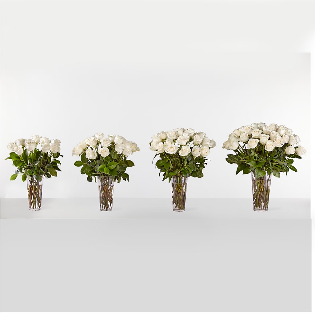 Long Stem White Rose Bouquet – KAREN'S FLOWER KOTTAGE, Hayward CA