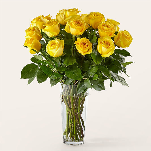Long Stem Yellow Rose Bouquet – KAREN'S FLOWER KOTTAGE, Hayward CA