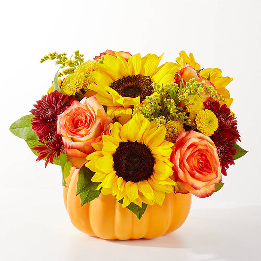 Golden Gourd Pumpkin Bouquet – KAREN'S FLOWER KOTTAGE, Hayward CA