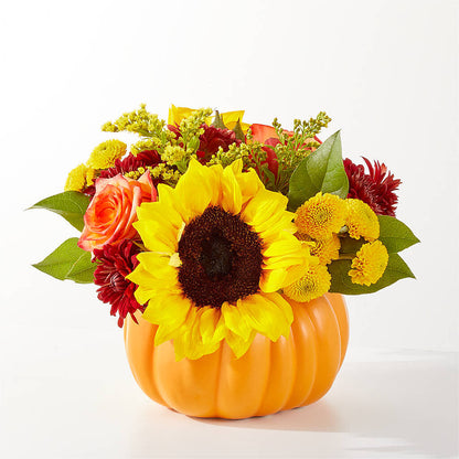 Golden Gourd Pumpkin Bouquet – KAREN'S FLOWER KOTTAGE, Hayward CA