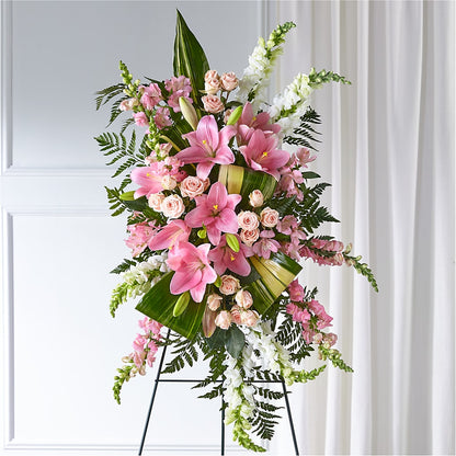 Elegant Embrace Standing Spray – KAREN'S FLOWER KOTTAGE, Hayward CA
