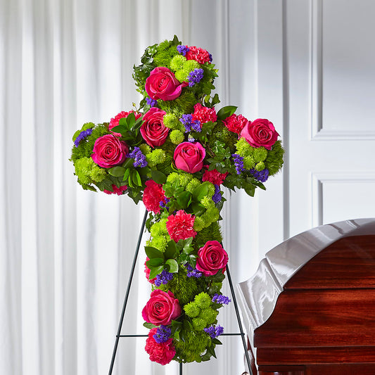 Tribute Rose Floral Cross – KAREN'S FLOWER KOTTAGE, Hayward CA