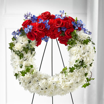 Patriotic Passion Wreath – KAREN'S FLOWER KOTTAGE, Hayward CA