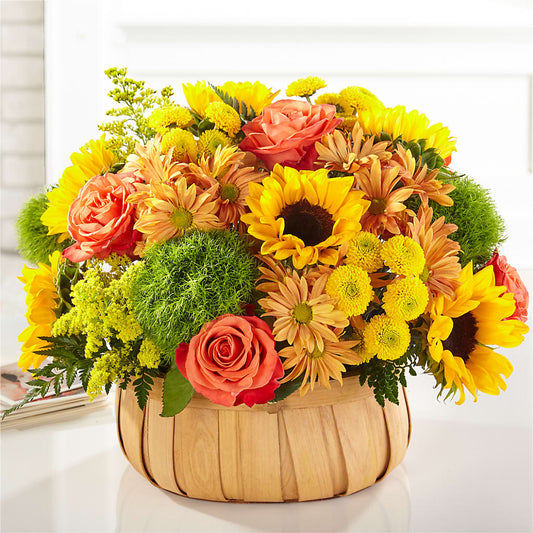 Harvest Sunflower Basket – KAREN'S FLOWER KOTTAGE, Hayward CA