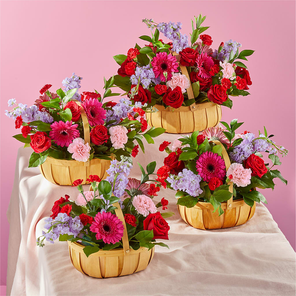 Pink Picnic Basket – KAREN'S FLOWER KOTTAGE, Hayward CA