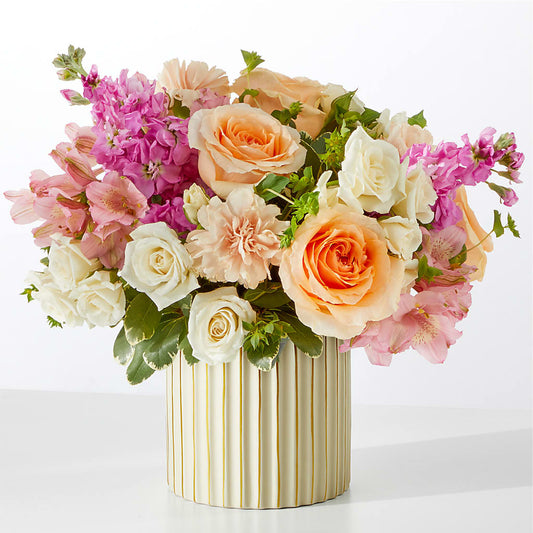 Paradise Bouquet with Ivory Vase – KAREN'S FLOWER KOTTAGE, Hayward CA