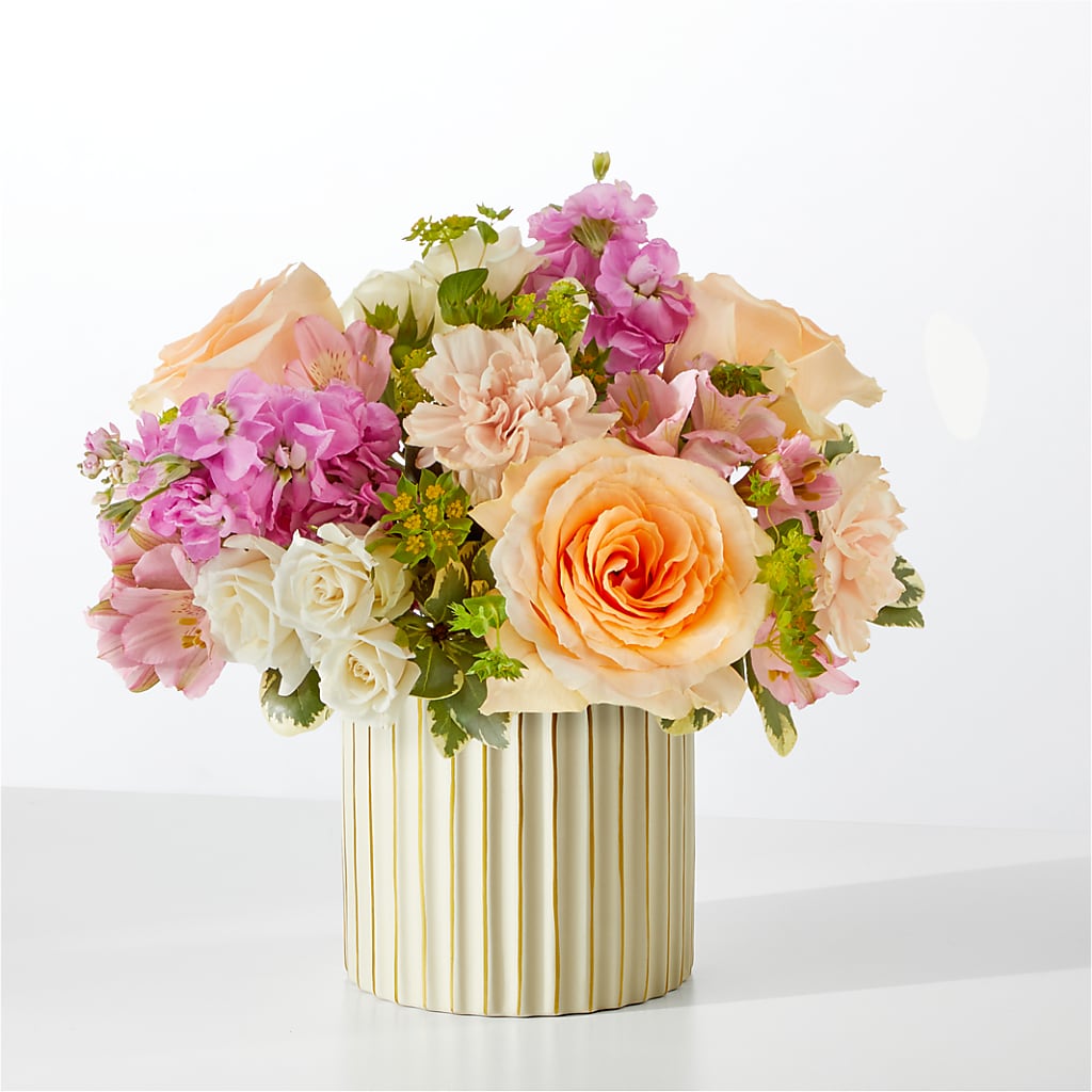 Paradise Bouquet with Ivory Vase – KAREN'S FLOWER KOTTAGE, Hayward CA