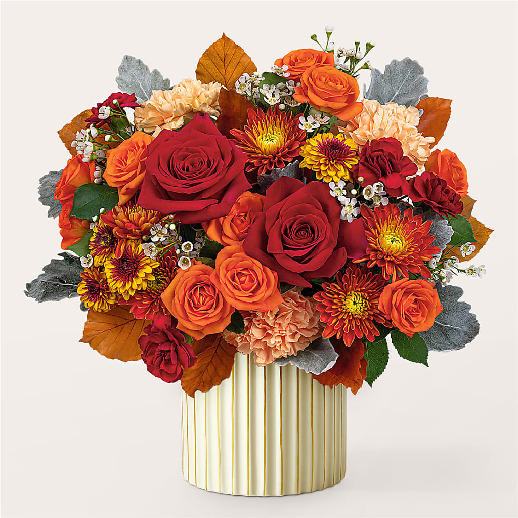 Merlot Bouquet with Ivory Vase – KAREN'S FLOWER KOTTAGE, Hayward CA