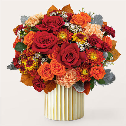Merlot Bouquet with Ivory Vase – KAREN'S FLOWER KOTTAGE, Hayward CA