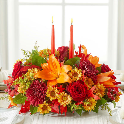 Autumn's Embrace Centerpiece – KAREN'S FLOWER KOTTAGE, Hayward CA