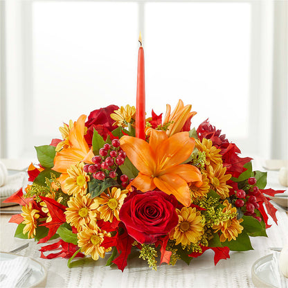 Autumn's Embrace Centerpiece – KAREN'S FLOWER KOTTAGE, Hayward CA