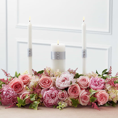 Worldwide Romance Unity Candle Arrangement – KAREN'S FLOWER KOTTAGE, Hayward CA