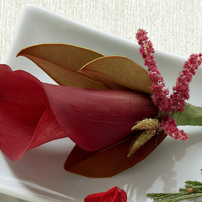 Red Calla Boutonniere – KAREN'S FLOWER KOTTAGE, Hayward CA